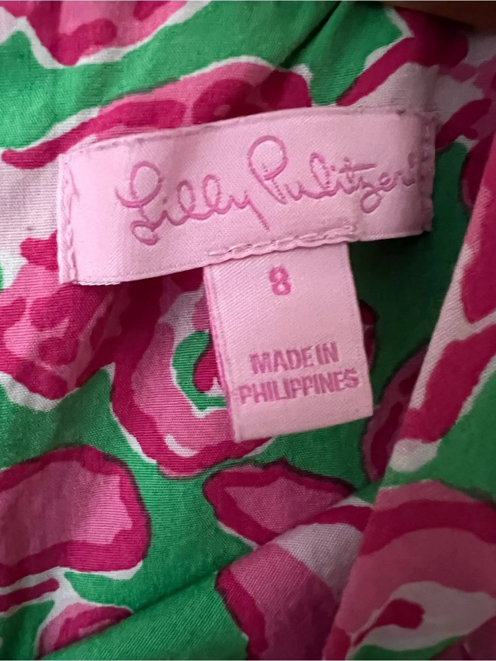 Lilly Pulitzer | Girls’ Pink & Green Butterfly Pattern Dress Size 8